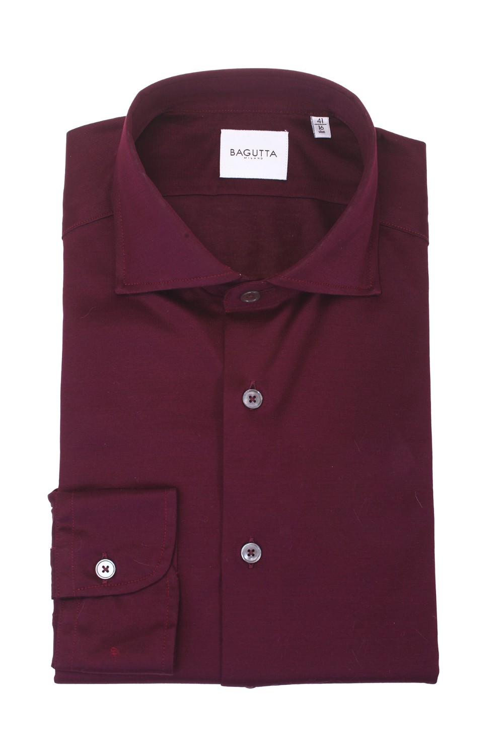 shop BAGUTTA  Camicia: Bagutta camicia "Walter" in cotone.
Colletto alla francese. 
Slim fit. 
Composizione: 100% Cotone. 
Fabbricato in Italia.. WALTER EBLF 12737-040 number 4581364